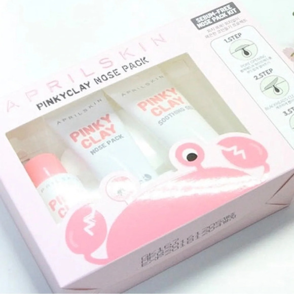 APRIL SKIN Pinky Clay Nose Pack 3  Step Kit - Picture 2 of 4